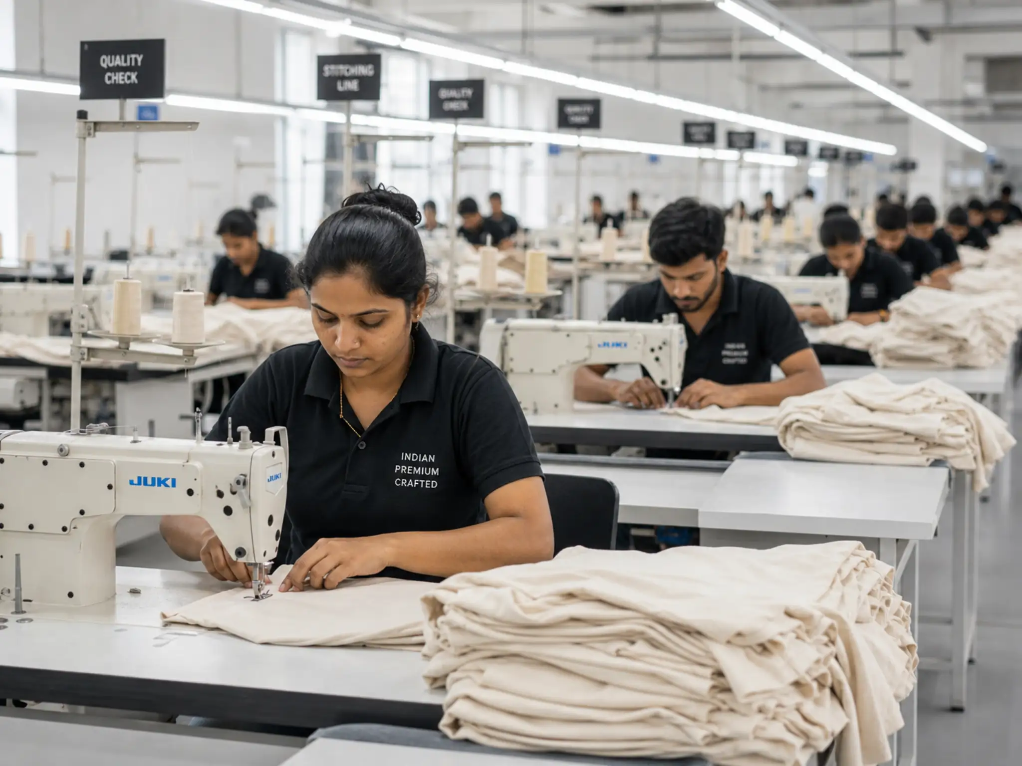 t-shirt manufacturing process in India export quality garment production