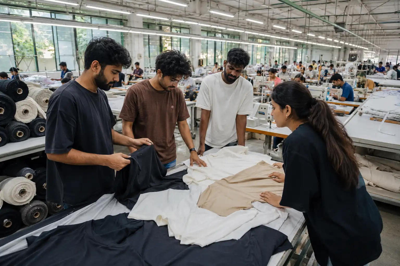 Custom T-shirt manufacturing for Bangalore startups in a Tiruppur garment factory