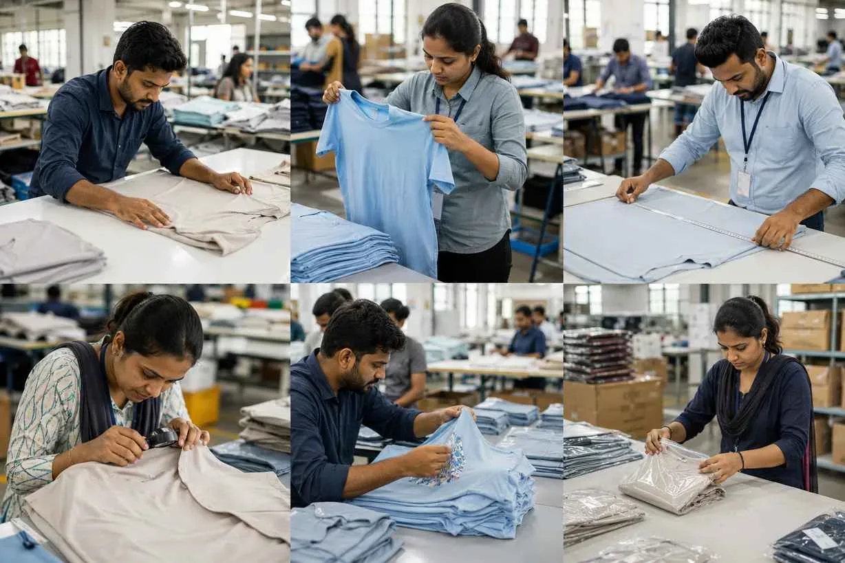 Quality control inspection during garment production for international apparel brands