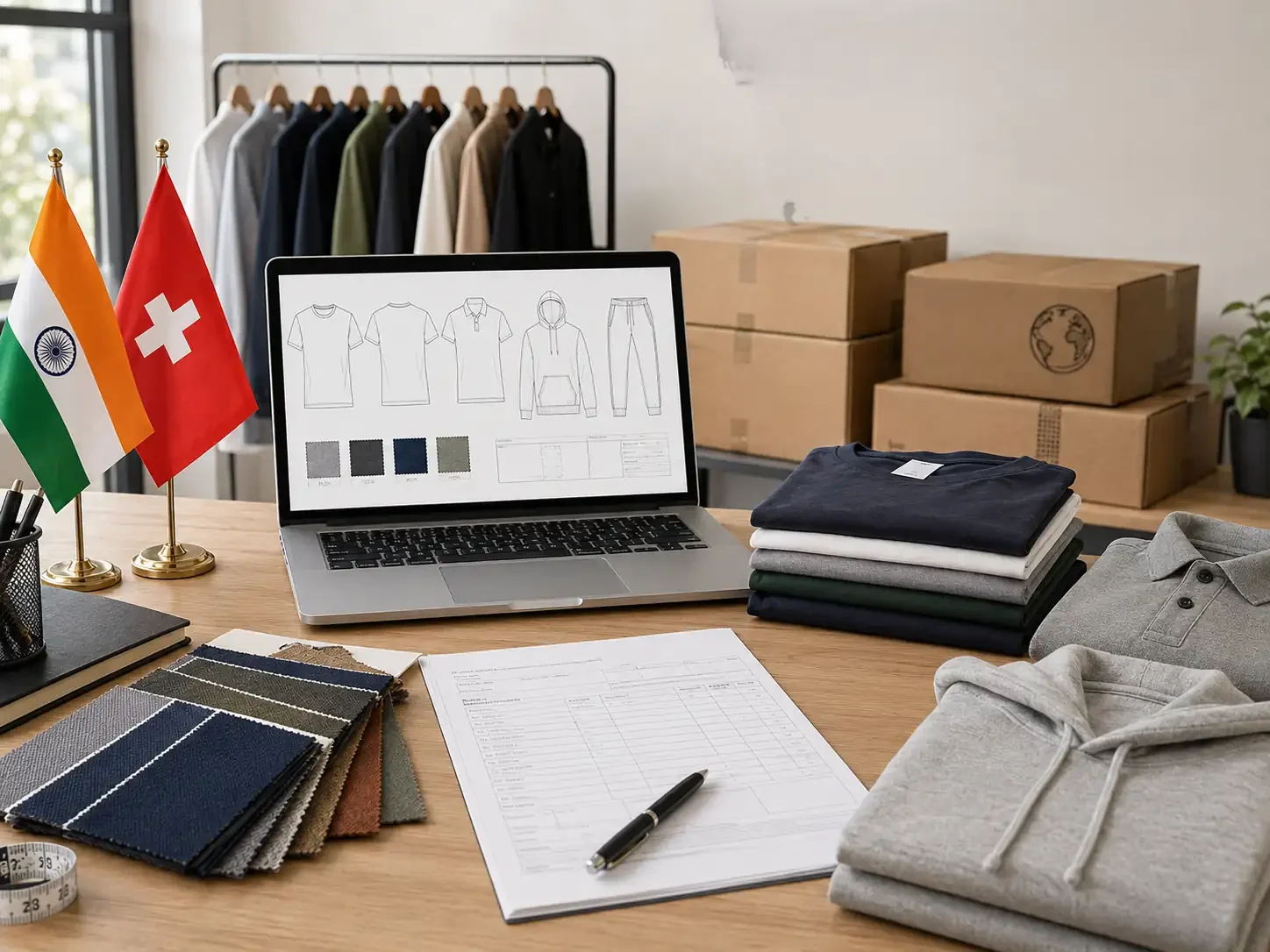 India to Switzerland apparel sourcing for Swiss clothing brands