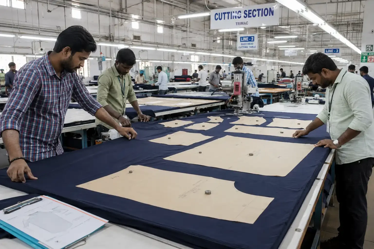 T-shirt fabric cutting and pattern development process