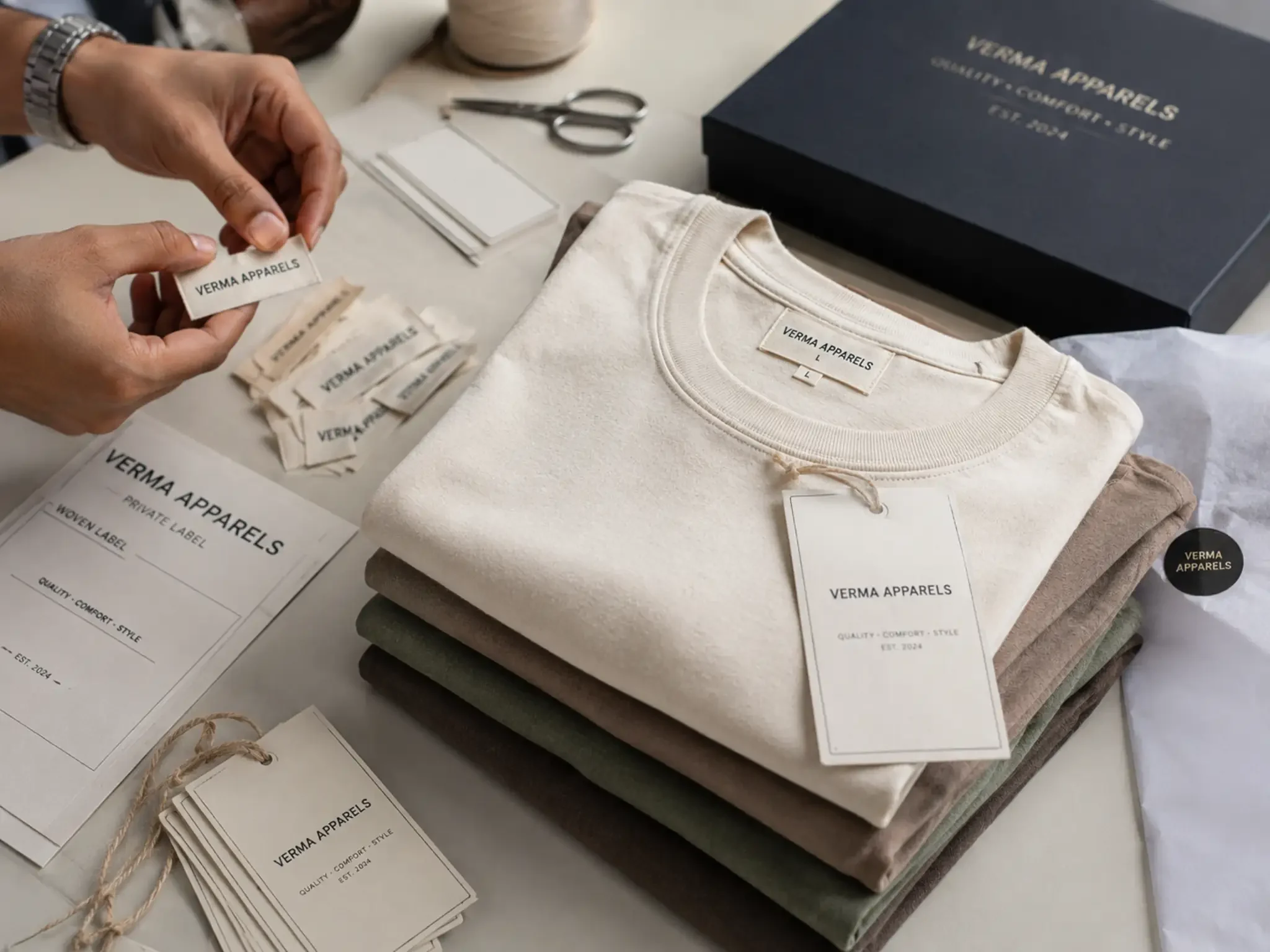 Premium cotton fabric used in custom apparel manufacturing